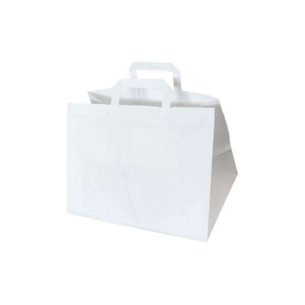 Bele papirne kese sa unutrašnjom ručkom - 32x22x24 cm