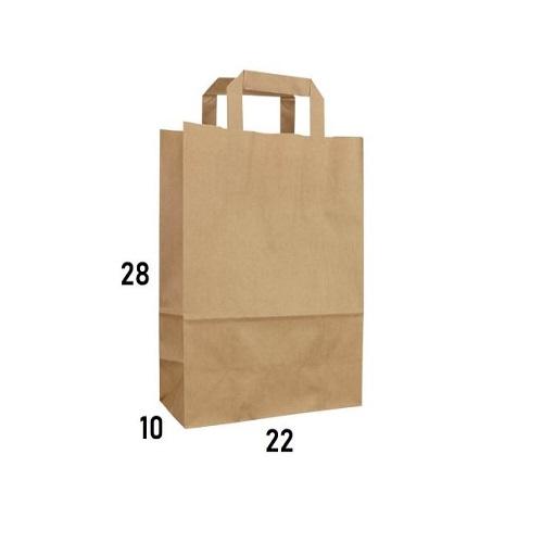 Papirne kese sa unutrašnjom ručkom / braon - 22x10x28 cm